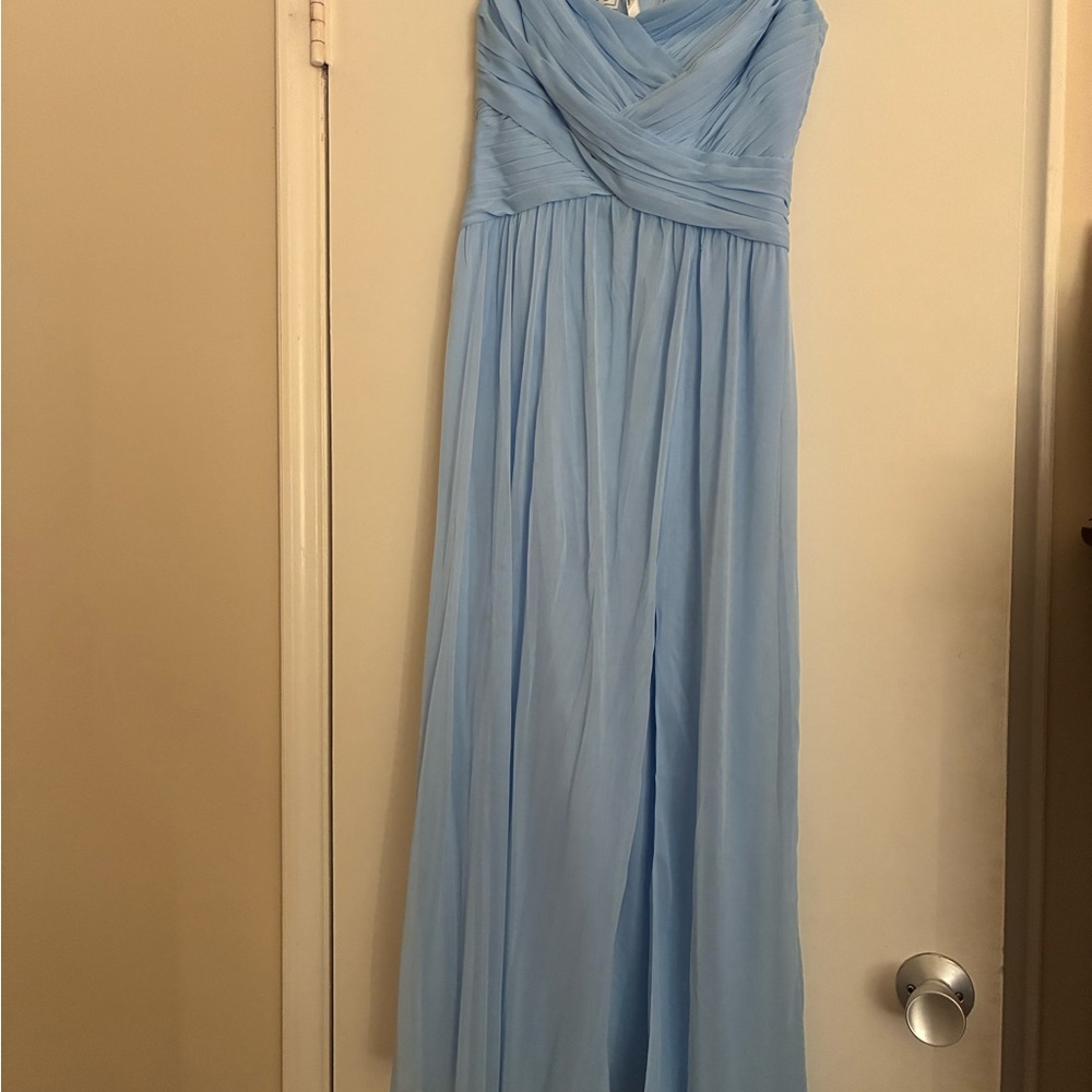Chic Petite Light Blue Wedding Dress